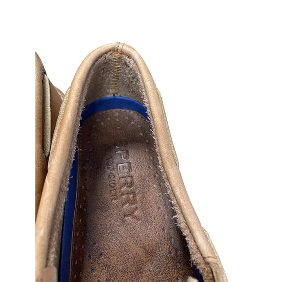 Sperry Mens Tan Leather Boat loafers Shoes Size 7.5M SKU 9252 - Picture 10 of 16